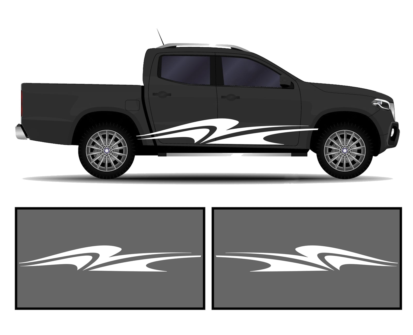 Rocker Panel Livery Self Healing Vinyl Side Graphics #008 fits All Trucks 4 x4 Suvs