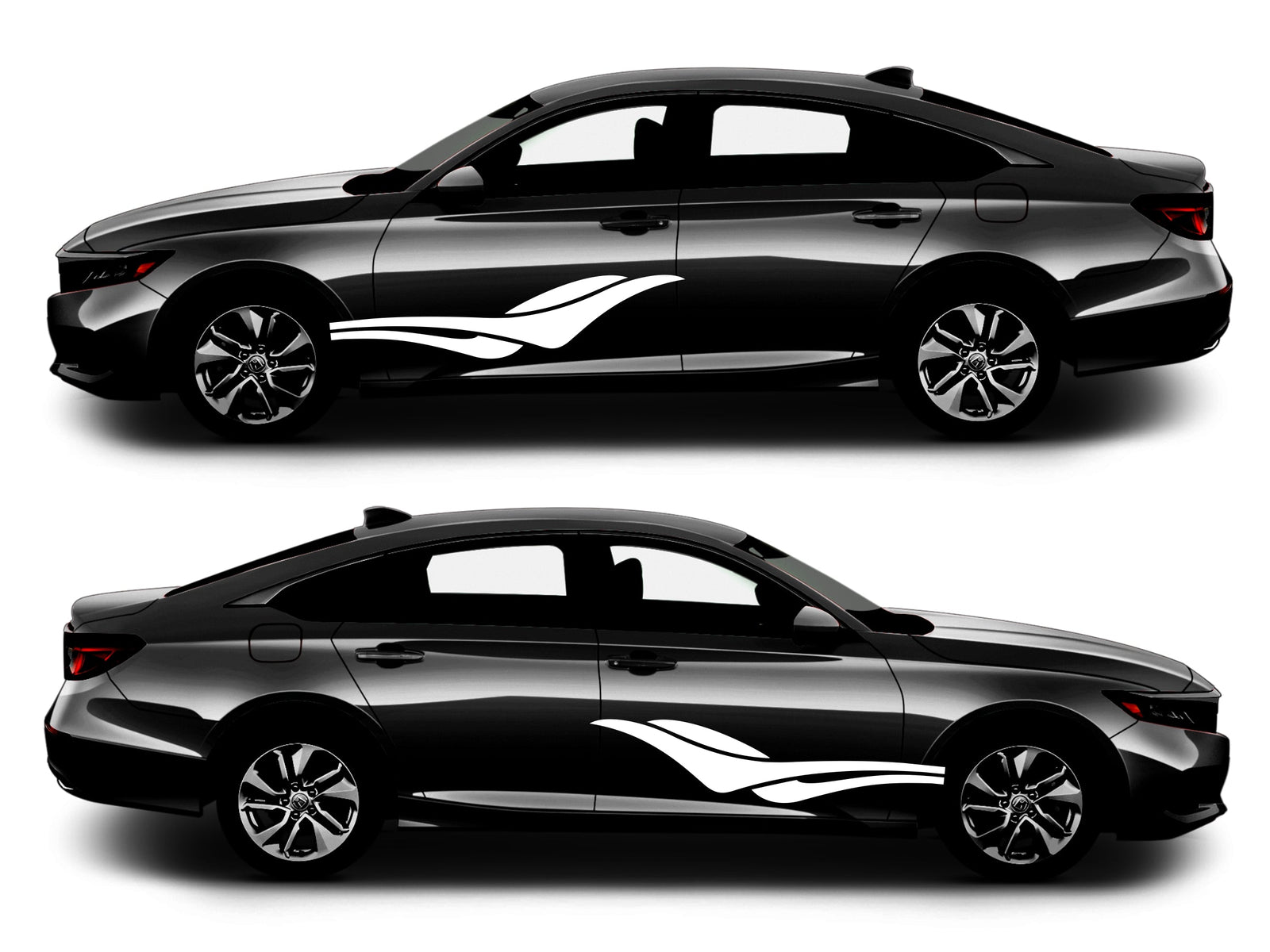 Rocker Panel Livery Self Healing Vinyl Side Graphics #006 fits All 4 Door Cars