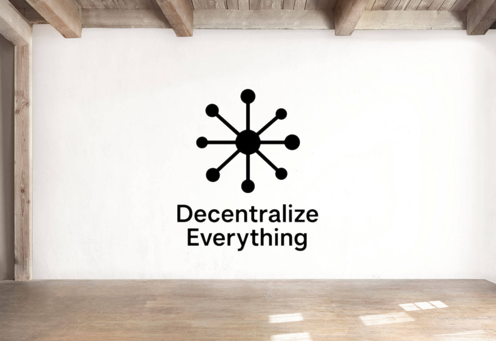 Decentralize Everything - Bitcoin Wall Decal Vinyl Sticker Removable