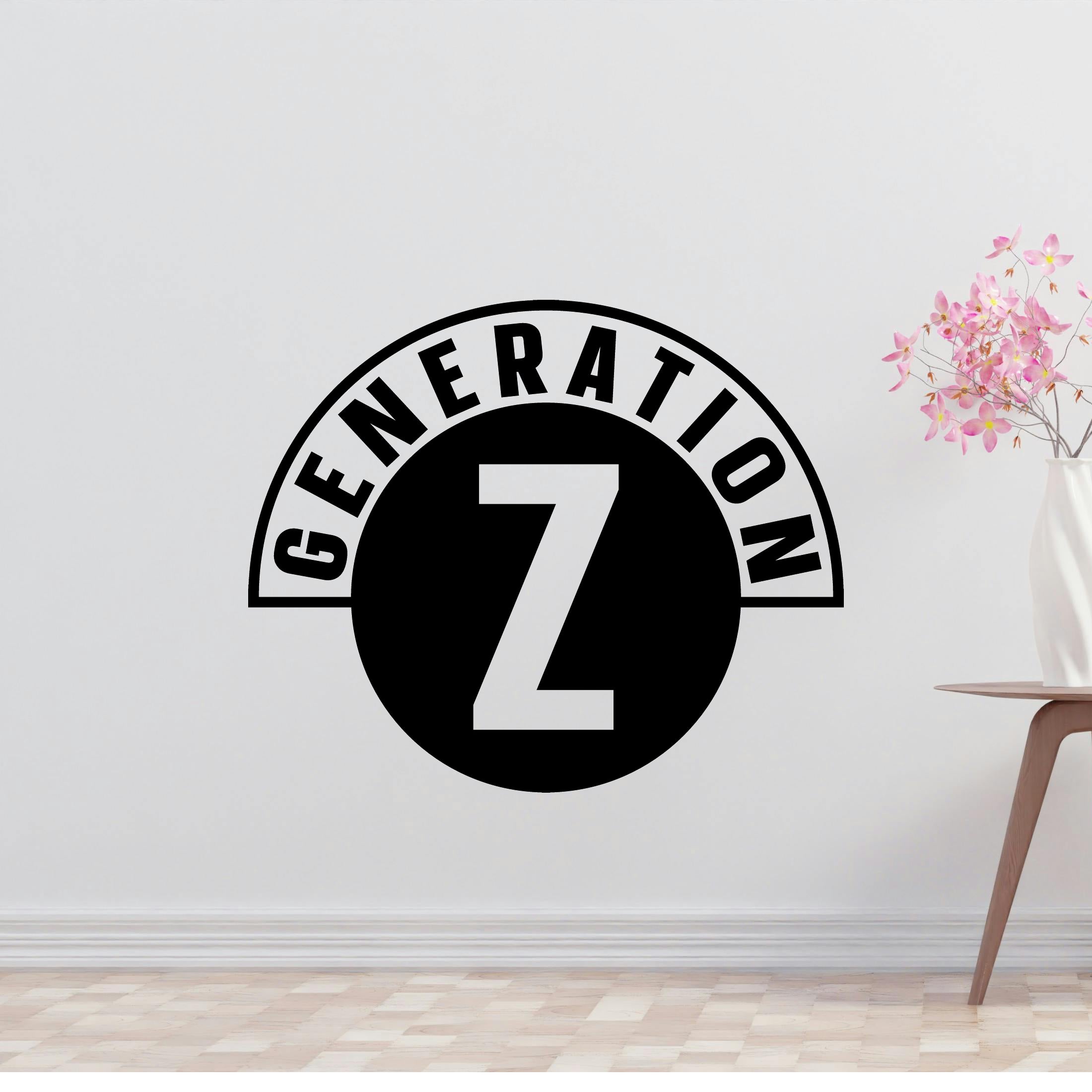 Generation Z Removable Vinyl Decal for Interior Walls