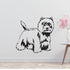 West Highland White Terrier Dog Removable Vinyl Decal Matte Finish Home Decor for Indoor Walls
