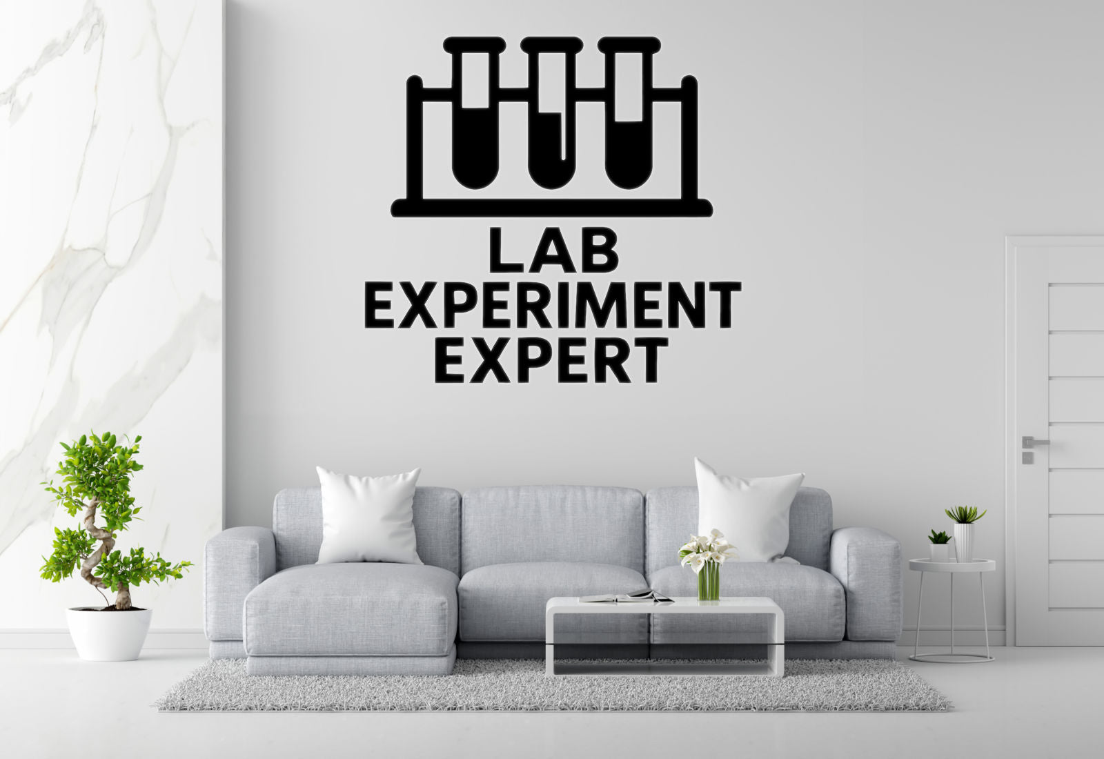 Lab Experiment Expert - Funny Chemistry Wall Decal Vinyl Sticker Removable