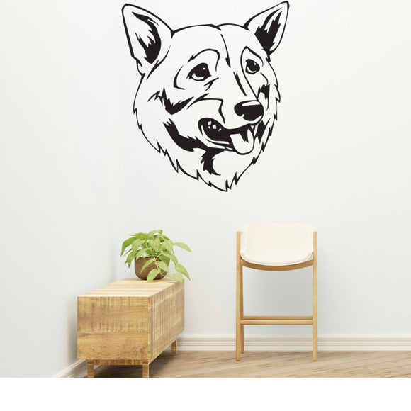 Swedish Vallhund Dog Removable Vinyl Decal Matte Finish Home Decor for Indoor Walls