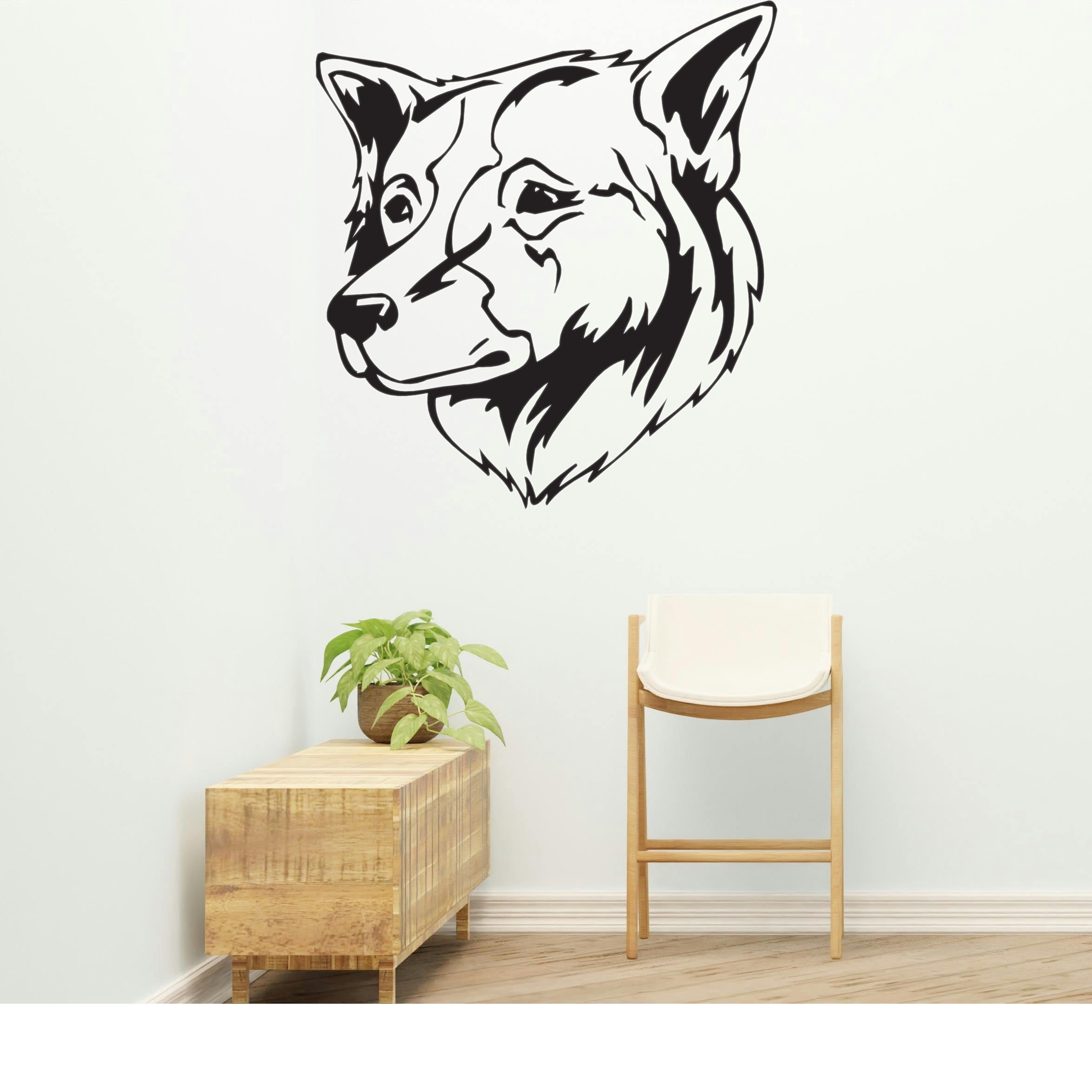Thai Bangkaew Dog Removable Vinyl Decal Matte Finish Home Decor for Indoor Walls
