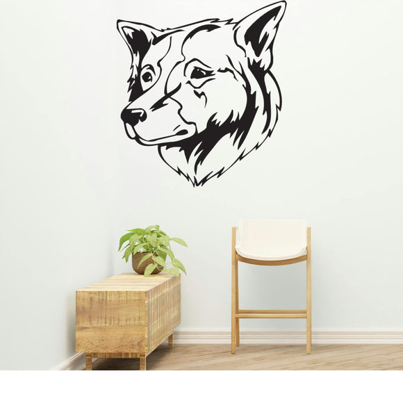Thai Bangkaew Dog Removable Vinyl Decal Matte Finish Home Decor for Indoor Walls