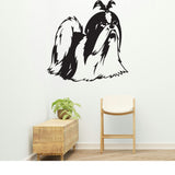 Shih Tzu Dog Removable Vinyl Decal Matte Finish Home Decor for Indoor Walls