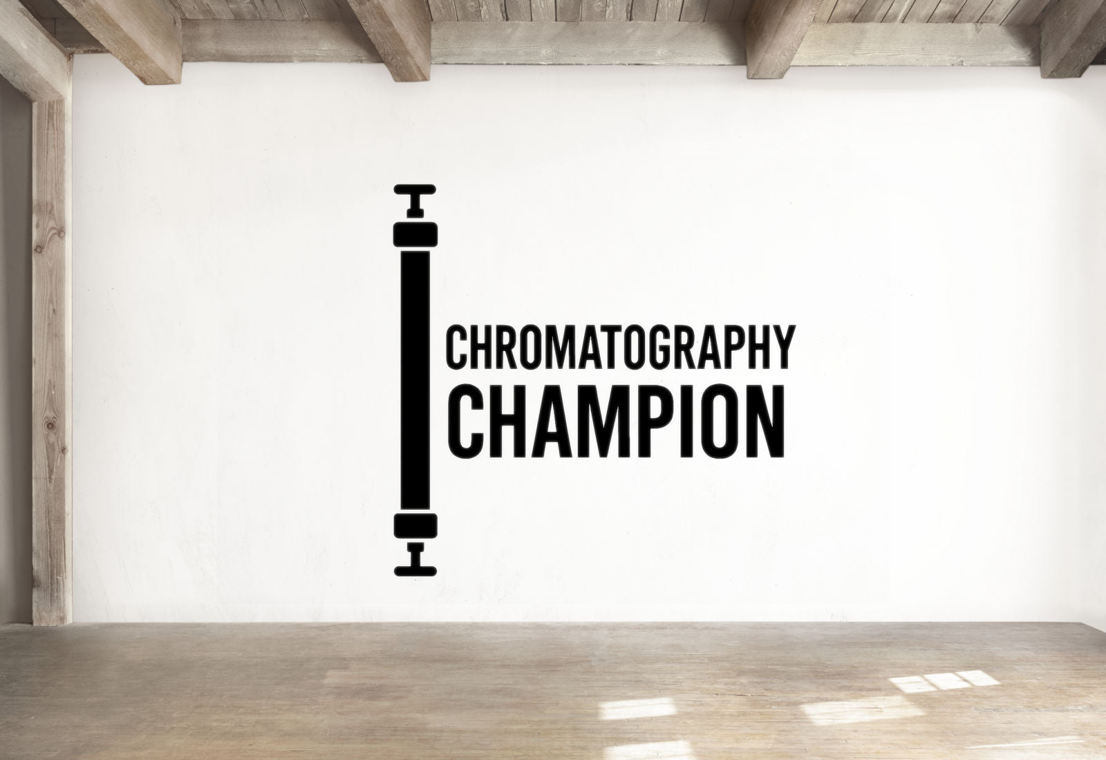 Chromatography Champion - Funny Chemistry Wall Decal Vinyl Sticker Removable