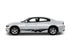 a white car with a black and white design on it