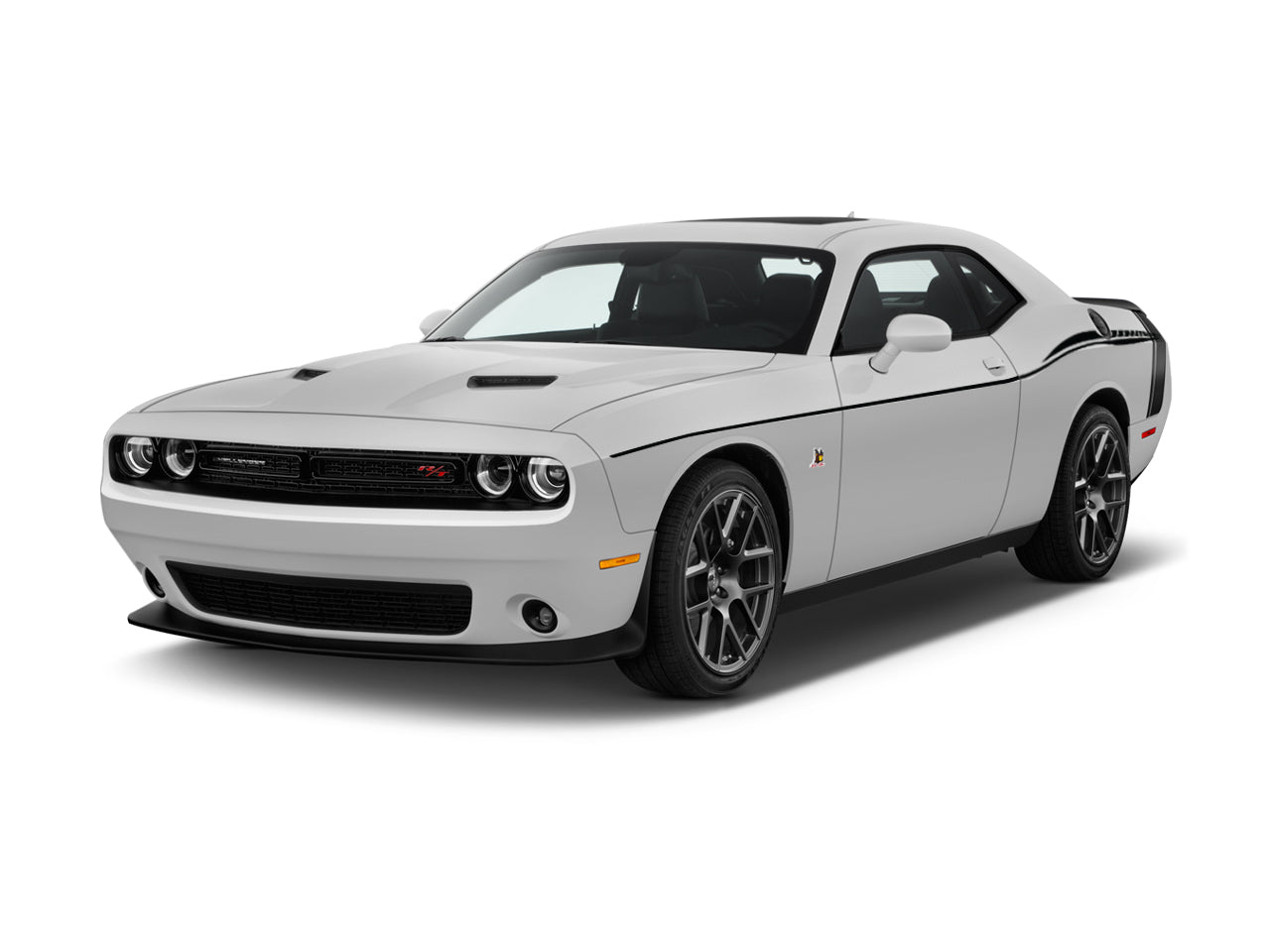 Retro Rear Quarter Panel Side Decal with Chevron Stripes Fits Dodge Challenger 2015 - 2023