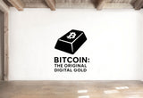 Bitcoin: The Original Digital Gold - Bitcoin Wall Decal Vinyl Sticker Removable