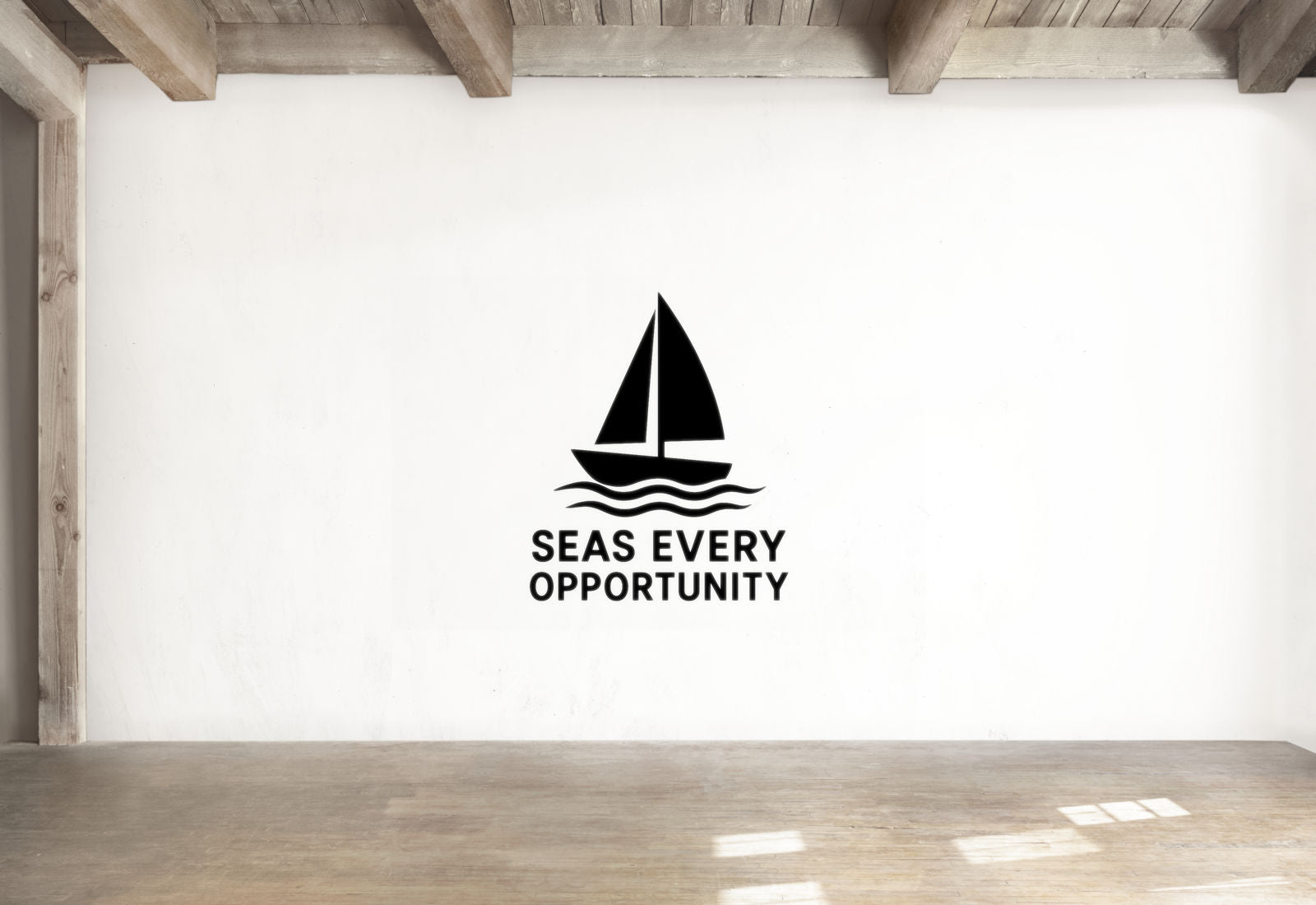 Seas Every Opportunity - Funny Ocean Wall Decal Vinyl Sticker Removable