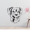 a wall decal of a dog's face