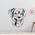 a wall decal of a dog's face
