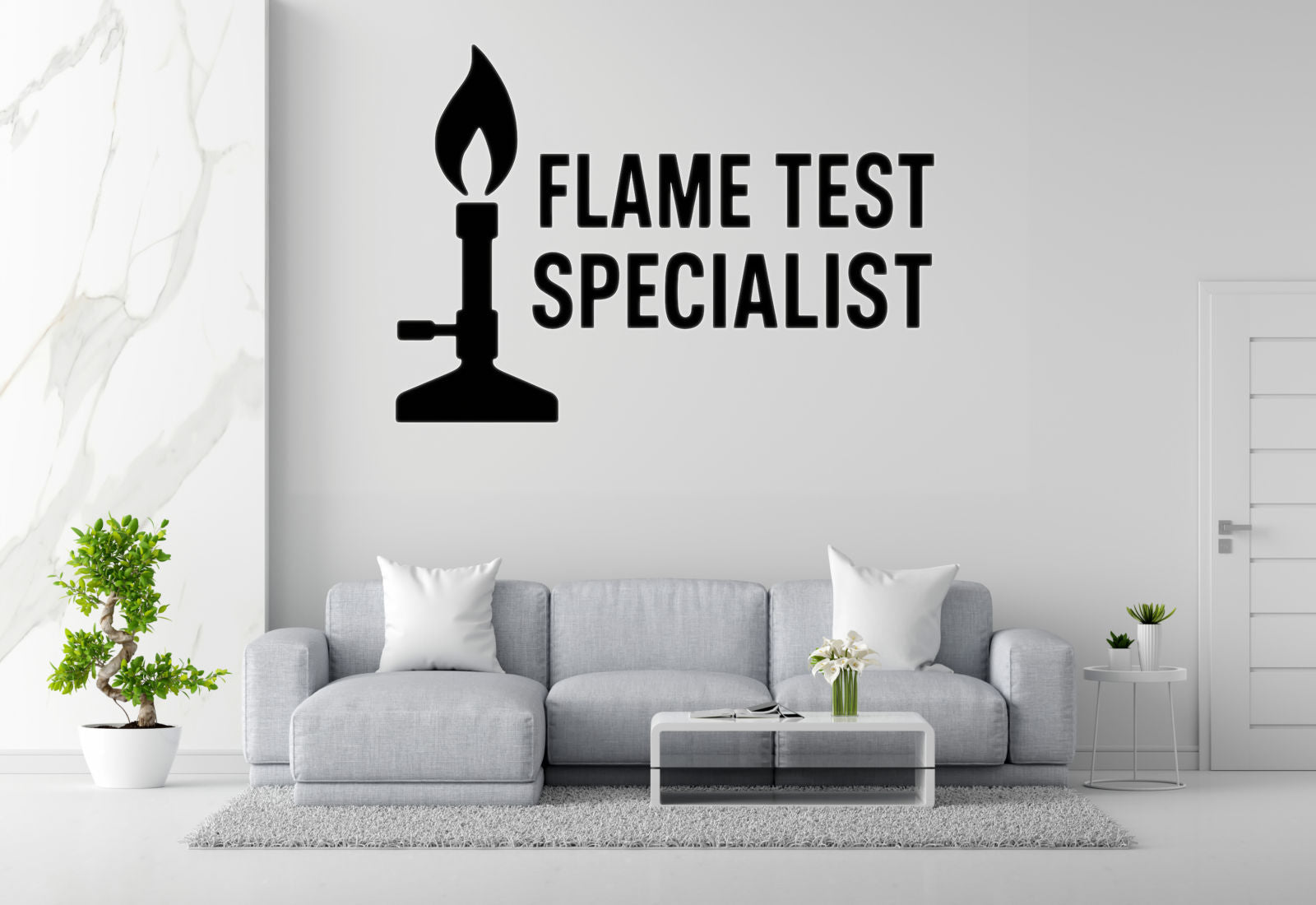 Flame Test Specialist - Funny Chemistry Wall Decal Vinyl Sticker Removable