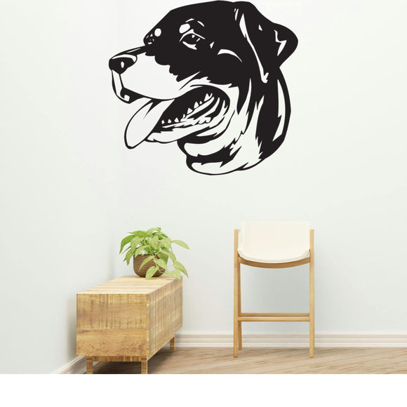 Rottweiler Dog Removable Vinyl Decal Matte Finish Home Decor for Indoor Walls