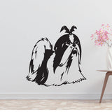 Shih Tzu Dog Removable Vinyl Decal Matte Finish Home Decor for Indoor Walls