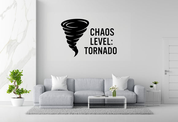 Tornado Wall Decal Chaos Level: Tornado - Removable Matte Vinyl Sticker