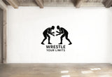 Wrestle Your Limits - Wrestling Sports Wall Decal Vinyl Sticker Removable