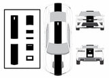 19" Wide Racing Stripes Self Healing Vinyl fits Chevrolet Camaro 2016 to 2020