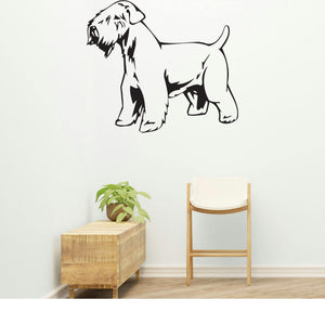 Soft Coated Wheaten Terrier Dog Removable Vinyl Decal Matte Finish Home Decor for Indoor Walls