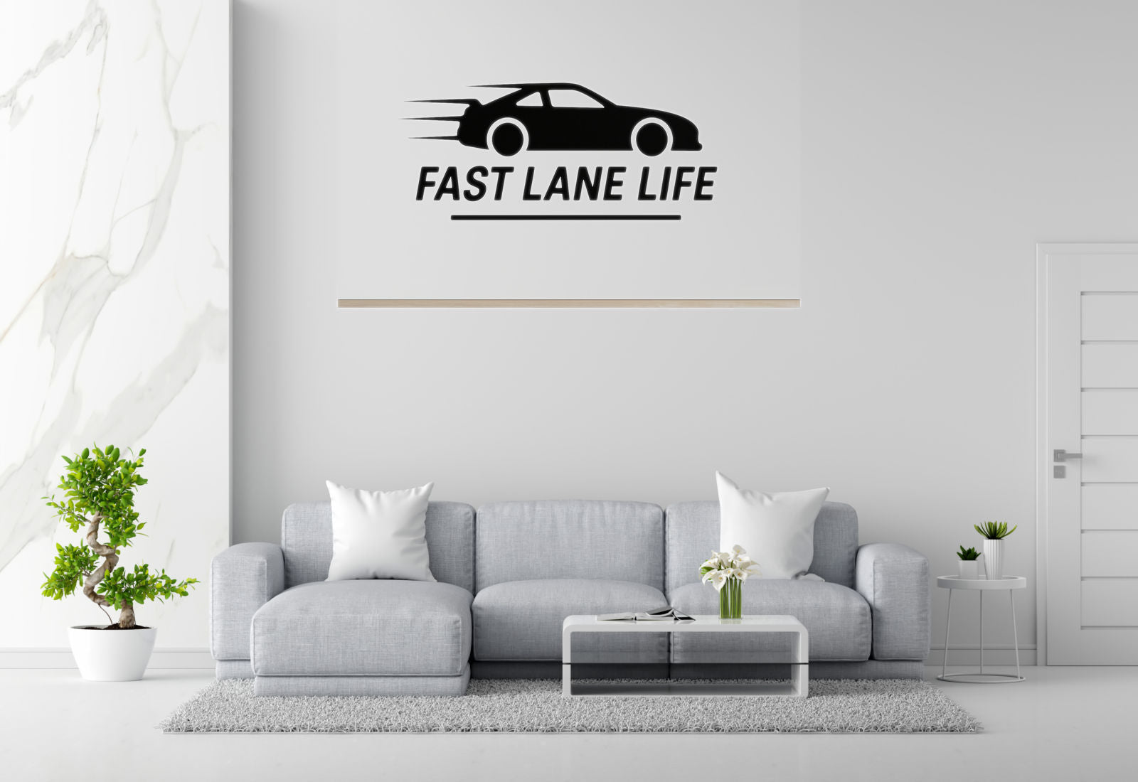 Fast Lane Life - Racing Sports Wall Decal Vinyl Sticker Removable