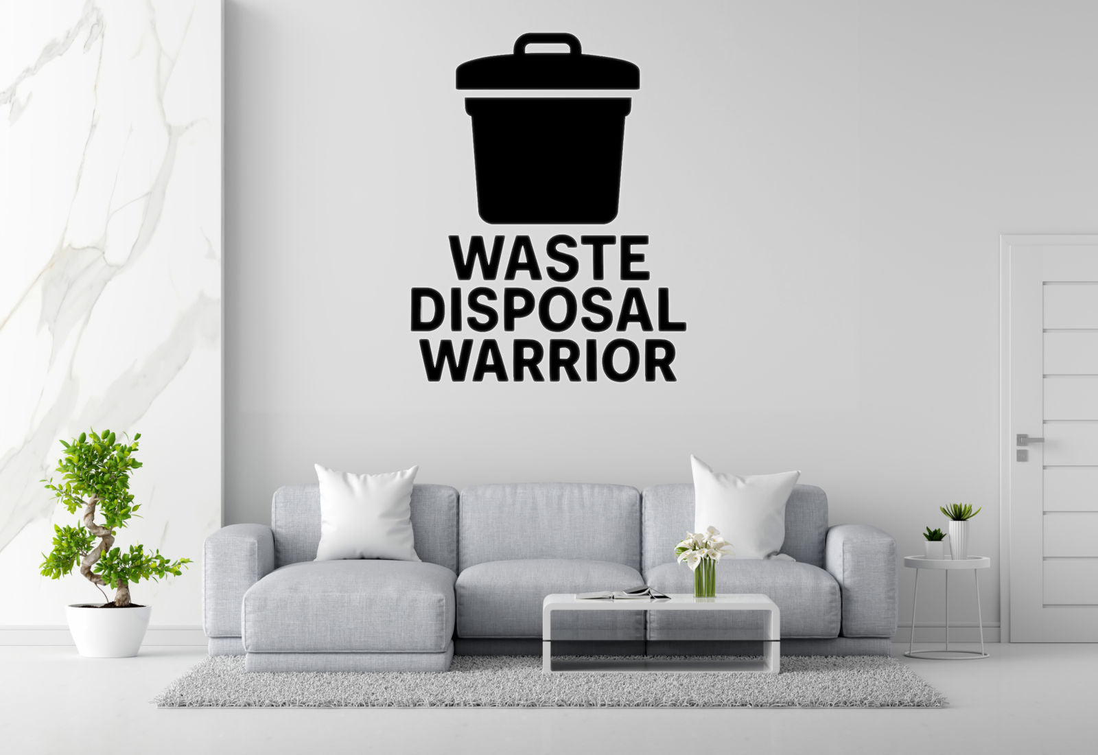 Waste Disposal Warrior - Funny Chemistry Wall Decal Vinyl Sticker Removable