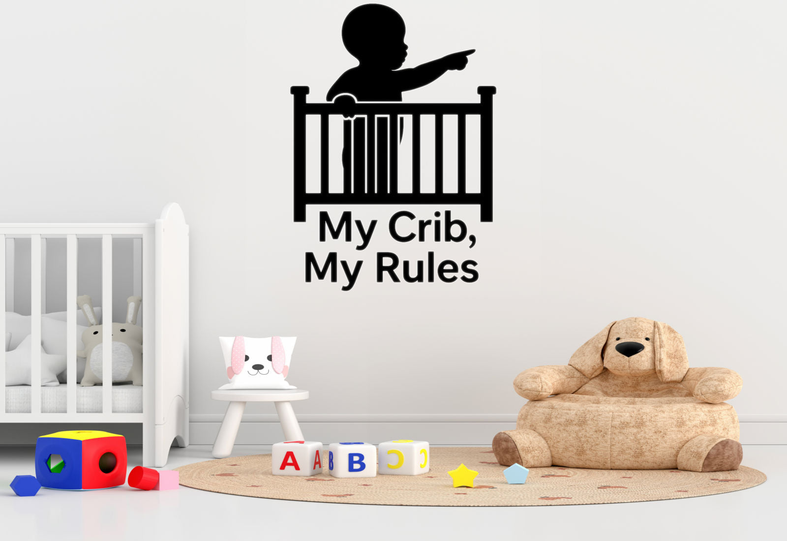 My Crib, My Rules - Funny Baby Room Wall Decal Vinyl Sticker Removable