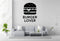 Burger Lover Removable Vinyl Decal for Indoor Walls