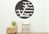 Circle anchor flag Removable Vinyl Decal for Interior Walls
