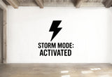 Lightning Bolt Wall Decal - Storm Mode Activated | Removable Vinyl Sticker