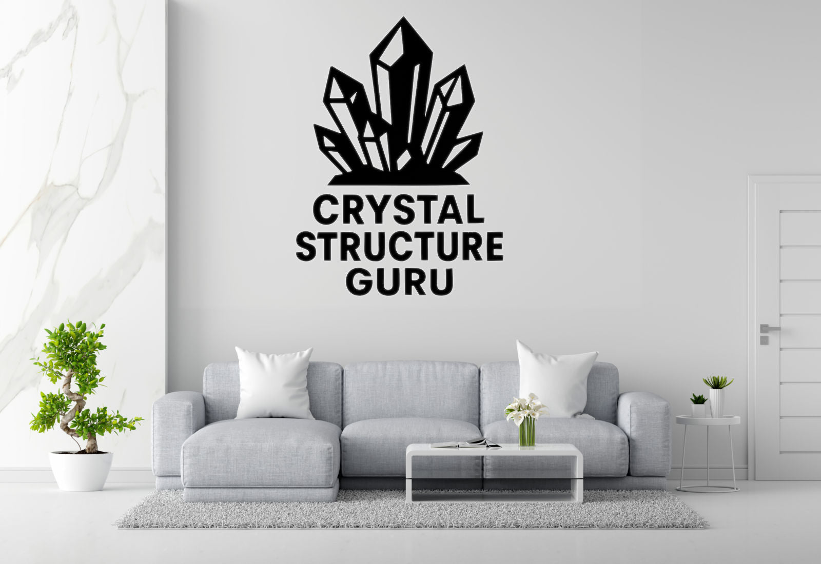 Crystal Structure Guru - Funny Chemistry Wall Decal Vinyl Sticker Removable