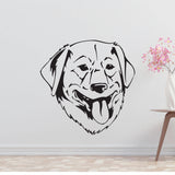Golden Retriever Dog Removable Vinyl Decal Matte Finish Home Decor for Indoor Walls