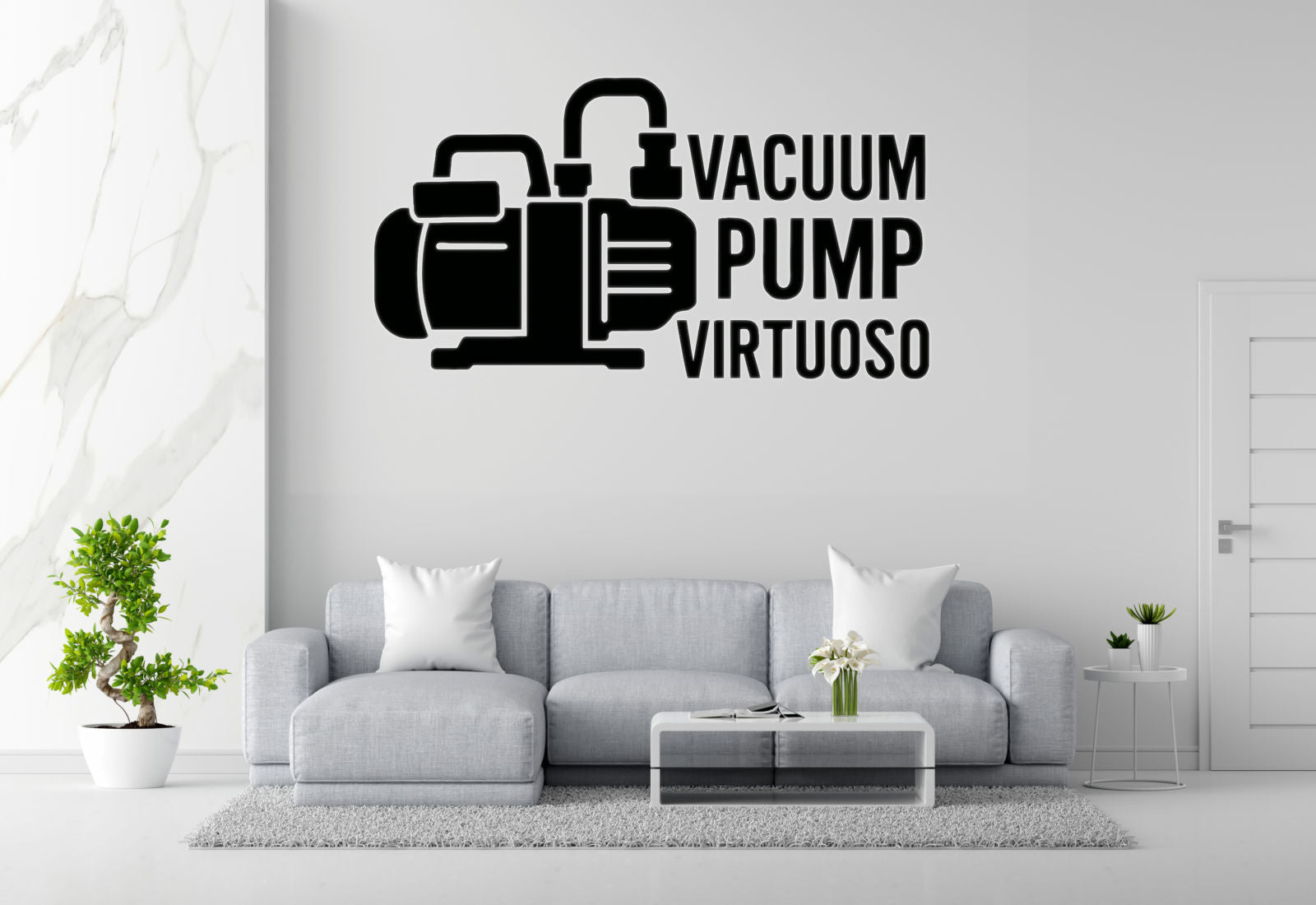 Vacuum Pump Virtuoso - Funny Chemistry Wall Decal Vinyl Sticker Removable