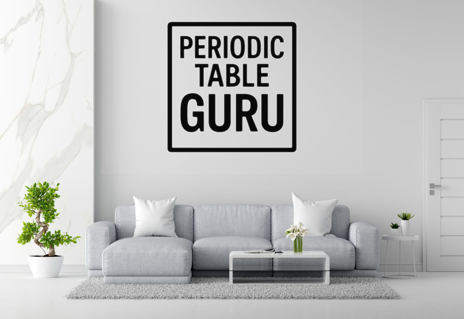 Periodic Table Guru - Funny Chemistry Wall Decal Vinyl Sticker Removable