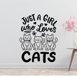 Crazy cat lady Removable Vinyl Decal for Interior Walls
