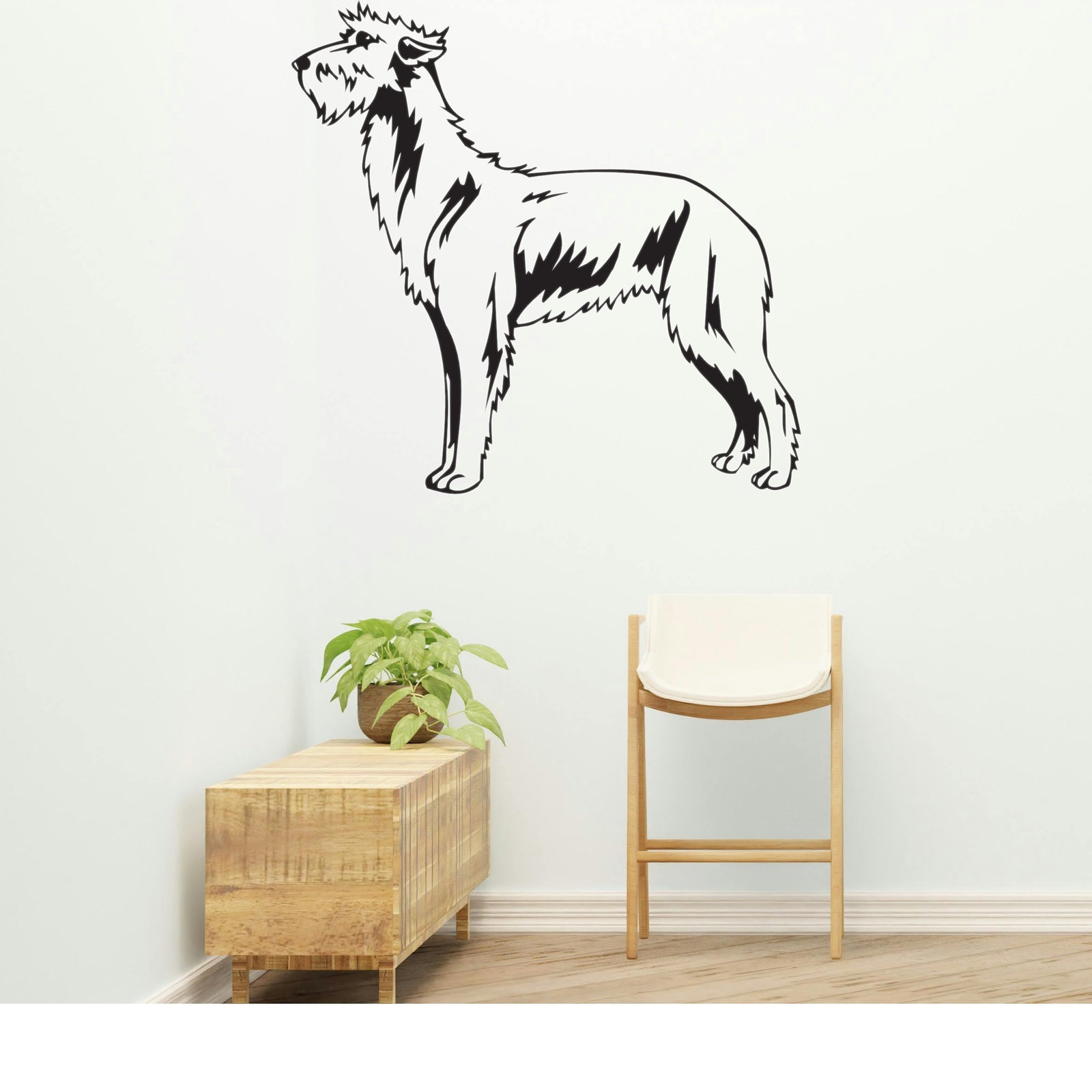 Scottish Deerhound Dog Removable Vinyl Decal Matte Finish Home Decor for Indoor Walls
