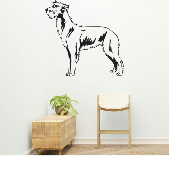 Scottish Deerhound Dog Removable Vinyl Decal Matte Finish Home Decor for Indoor Walls