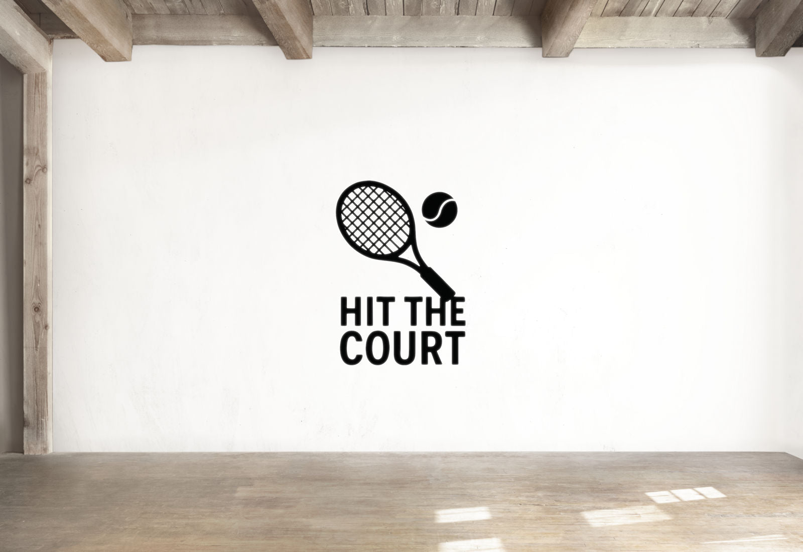 Hit the Court - Tennis Sports Wall Decal Vinyl Sticker Removable