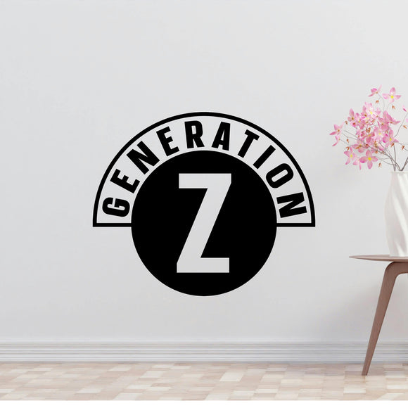 Generation Z Removable Vinyl Decal for Interior Walls