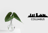 Cityscape Columbus with Text Vinyl Decal Removable Matte Finish Skyline Decore for Indoor Walls Fusion Decals