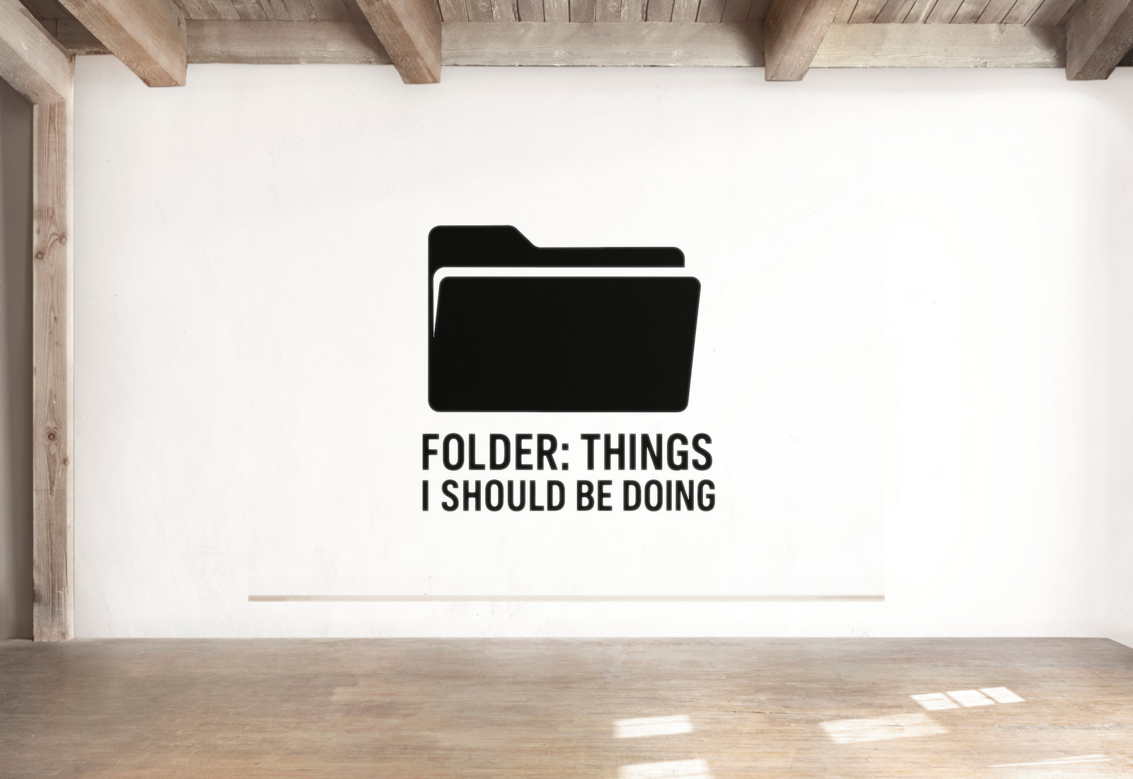 Folder: Things I Should Be Doing - Computer Folder Wall Decal Vinyl Sticker Removable
