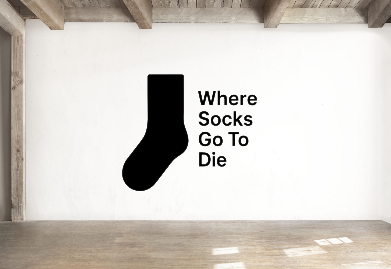 Where Socks Go To Die - Funny Laundry Room Wall Decal Vinyl Sticker Removable