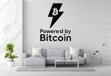 Powered by Bitcoin - Bitcoin Wall Decal Vinyl Sticker Removable