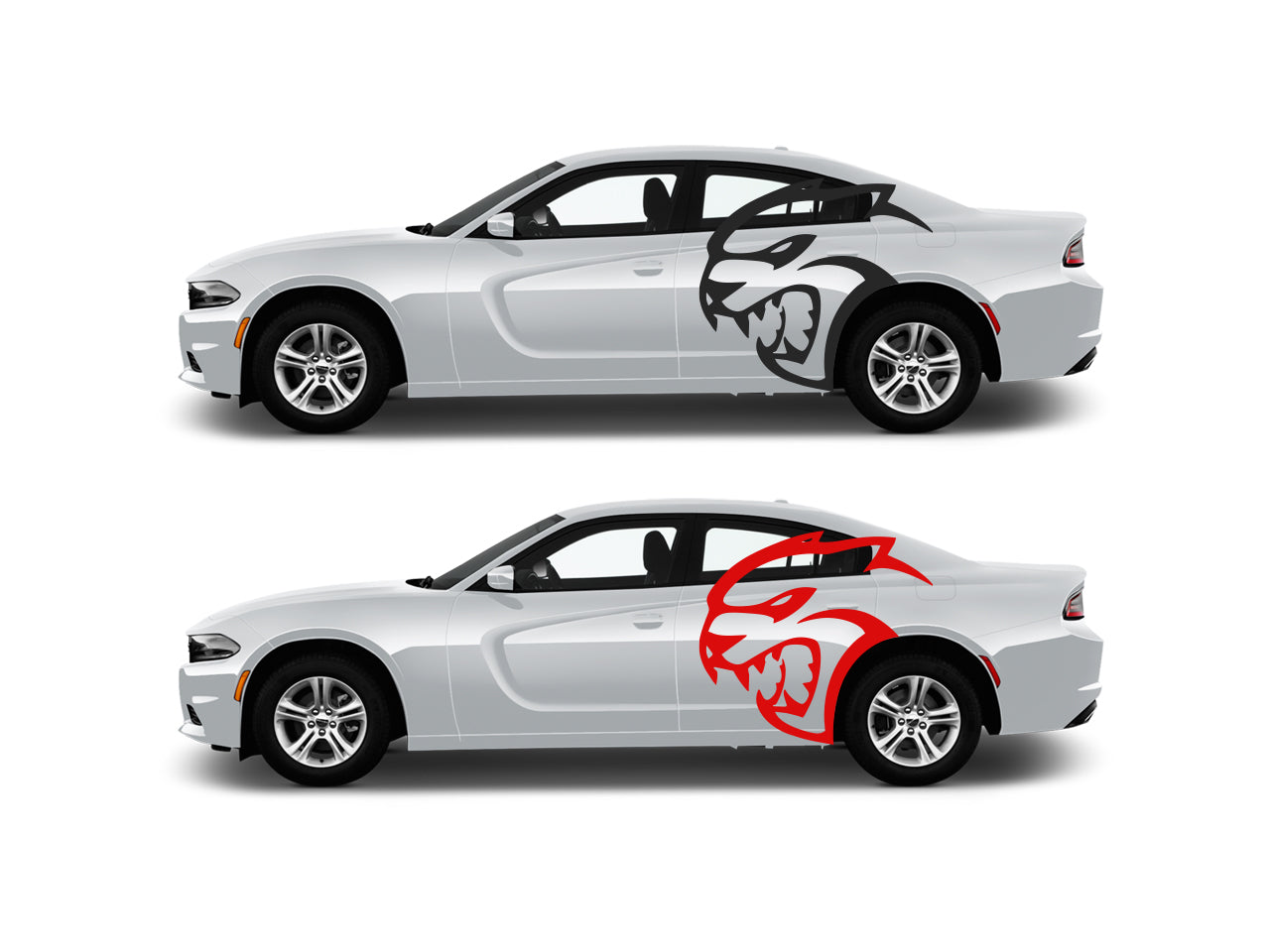 Cha Lettering Sticker Hellcat Head Decals (Pair) 49