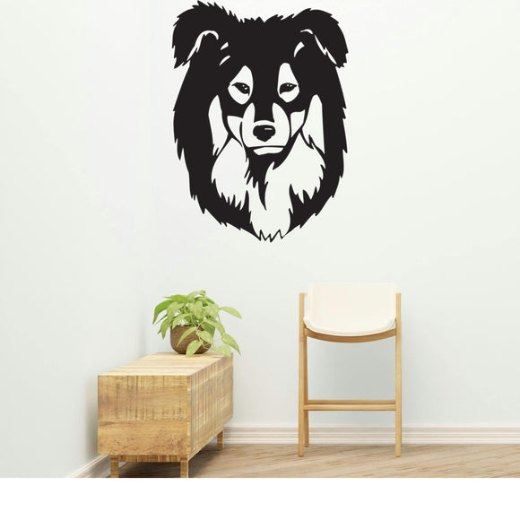 Miniature Australian Shepherd Dog Removable Vinyl Decal Matte Finish Home Decor for Indoor Walls