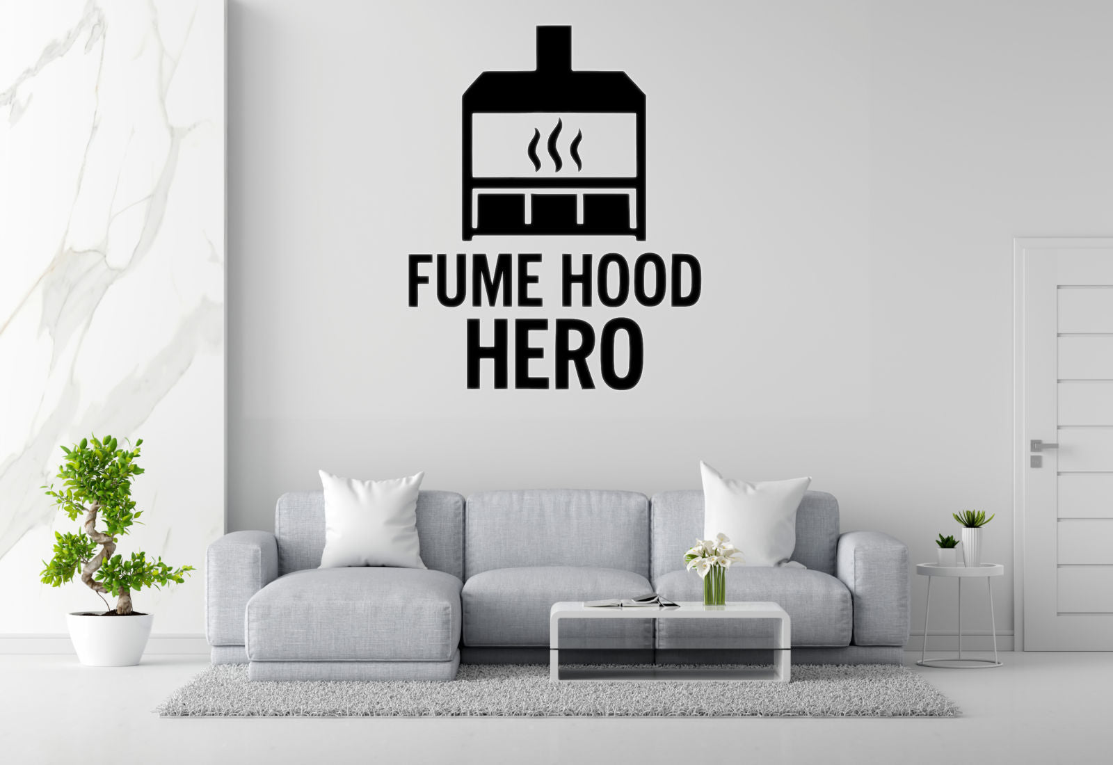 Fume Hood Hero - Funny Chemistry Wall Decal Vinyl Sticker Removable