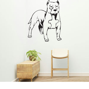 Staffordshire Bull Terrier Dog Removable Vinyl Decal Matte Finish Home Decor for Indoor Walls
