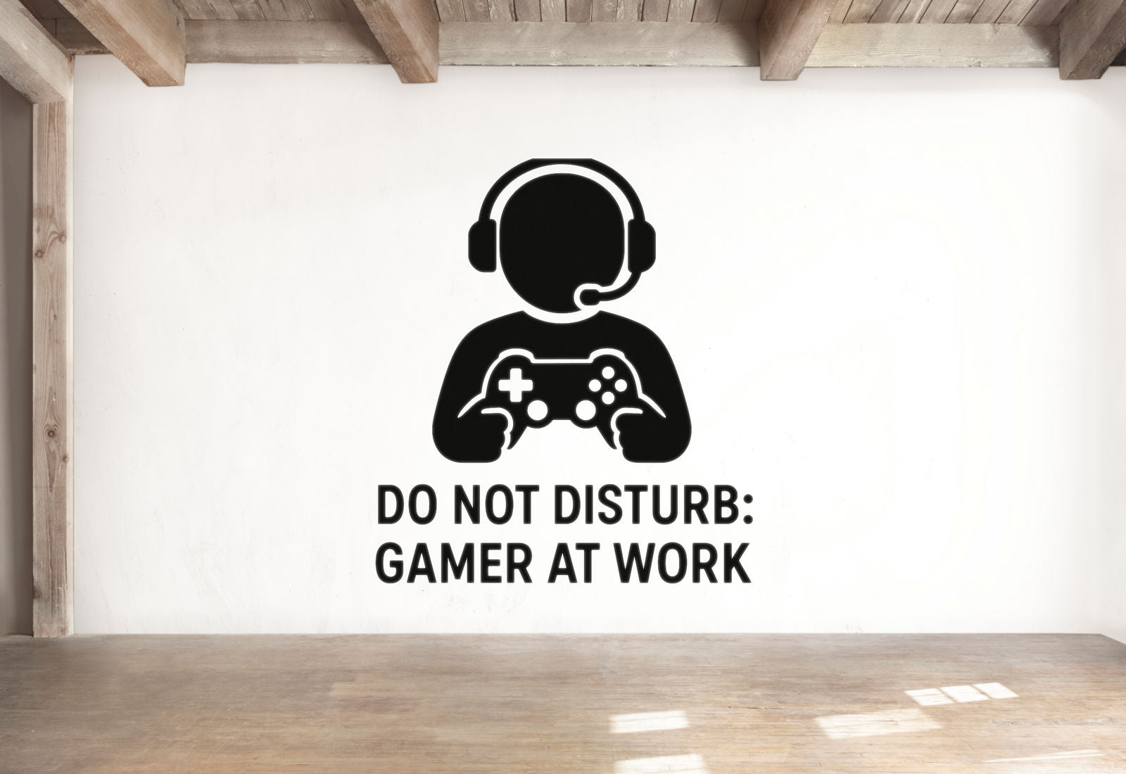 Do Not Disturb: Gamer At Work - Funny Gamer Wall Decal Vinyl Sticker Removable