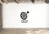 Stay on Target - Darts Sports Wall Decal Vinyl Sticker Removable