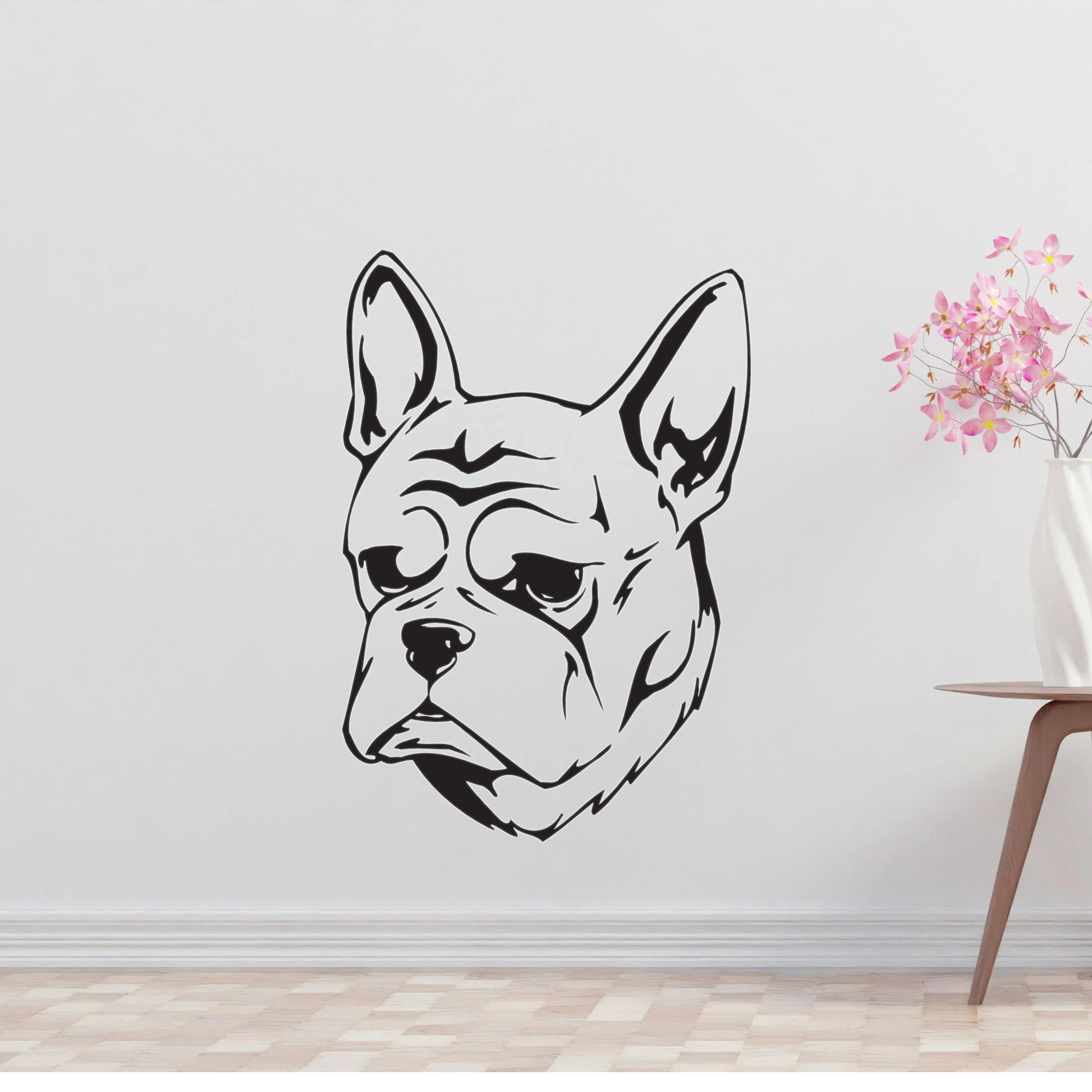 French BullDog Removable Vinyl Decal Matte Finish Home Decor for Indoor Walls